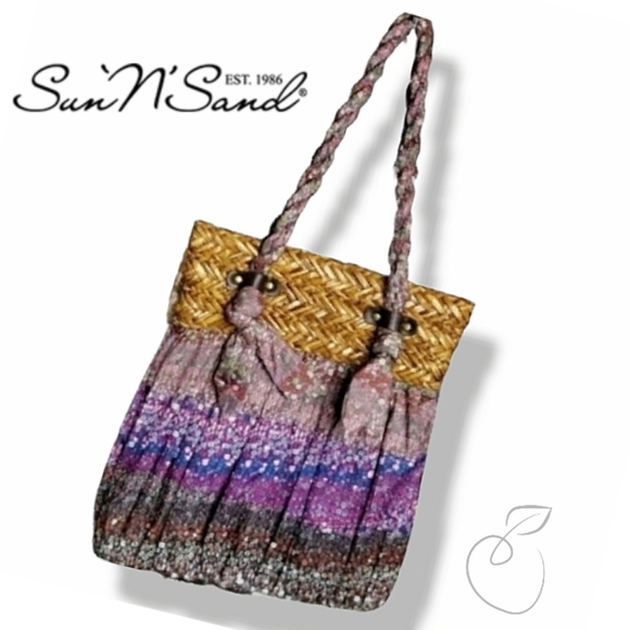 SUN N SAND BOHO CHIC BAG PURPLE - Picture 13 of 13